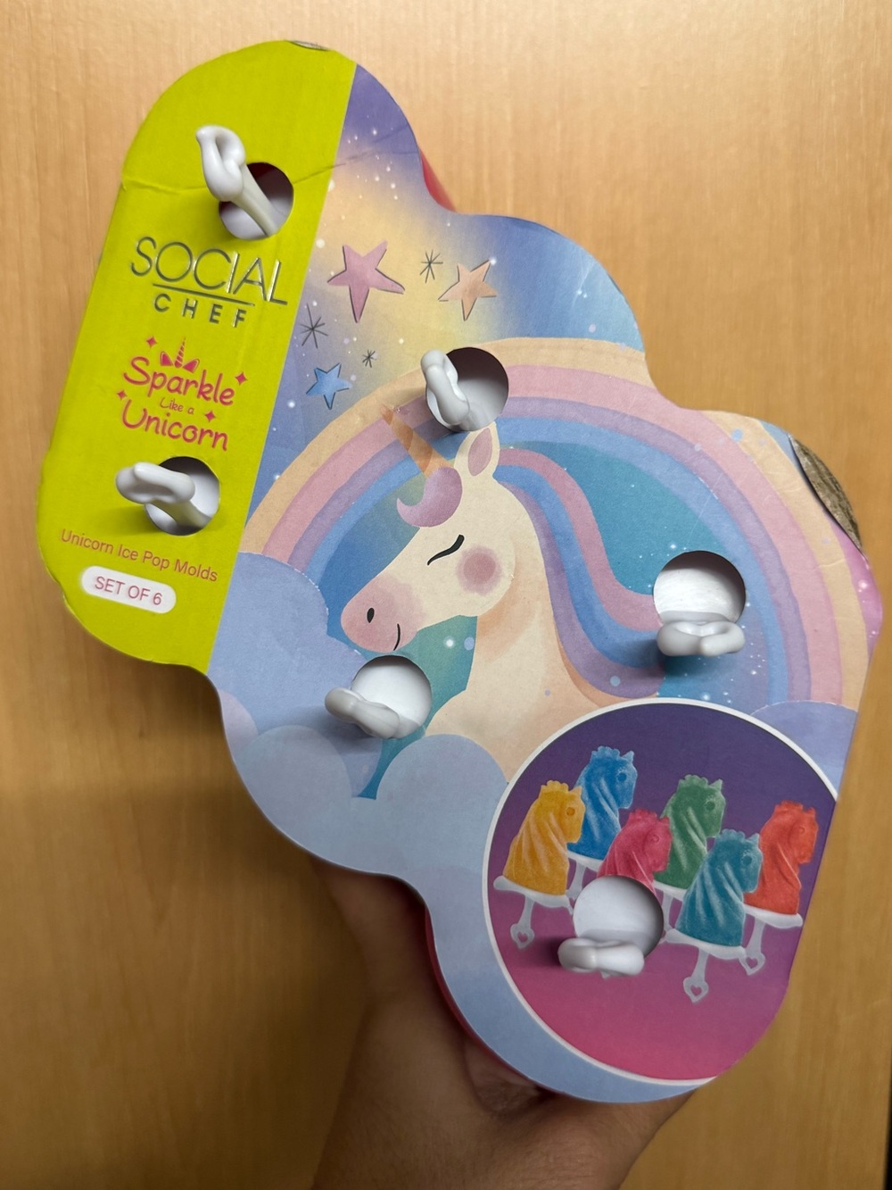Social Chef Sparkle like a Unicorn Ice Pop Molds - Pastel Rainbow NWT